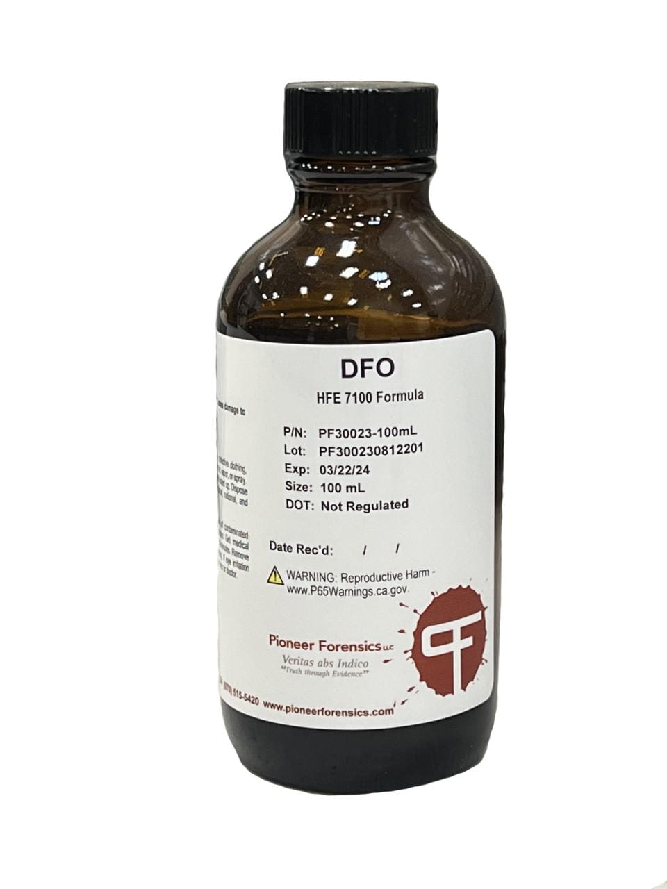DFO is a Ninhydrin analogue which reacts to the amino acids present in protein.