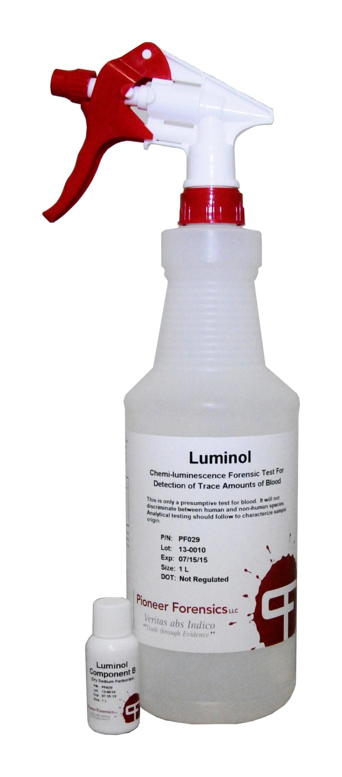 Luminol chemiluminescent method is useful in searching large areas for traces of blood.